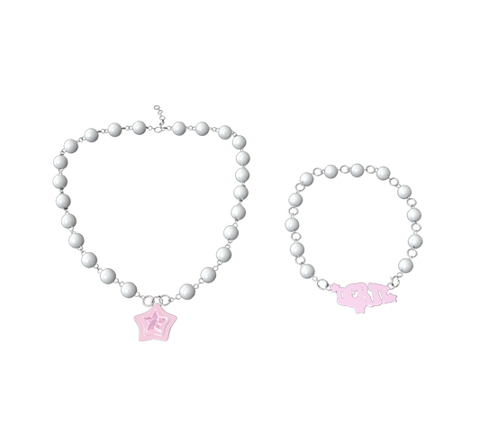 Derty v1 Pearl Necklace + Bracelet